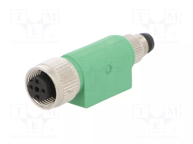 PHOENIX CONTACT Adaptador M12 Hembra Recto a M8 Macho Recto, 4 Pines