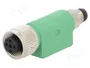 PHOENIX CONTACT Adaptador M12 Hembra Recto a M8 Macho Recto, 4 Pines