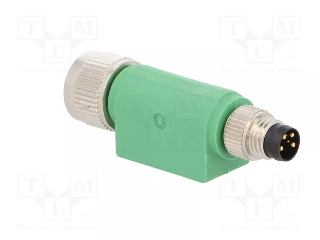 PHOENIX CONTACT Adaptador M12 Hembra Recto a M8 Macho Recto, 4 Pines
