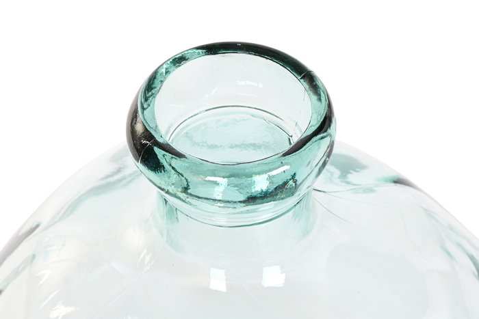 DKD Home Decor Jarrón Transparente Cristal Reciclado Orgánico 45 x 47.5 x 45 cm