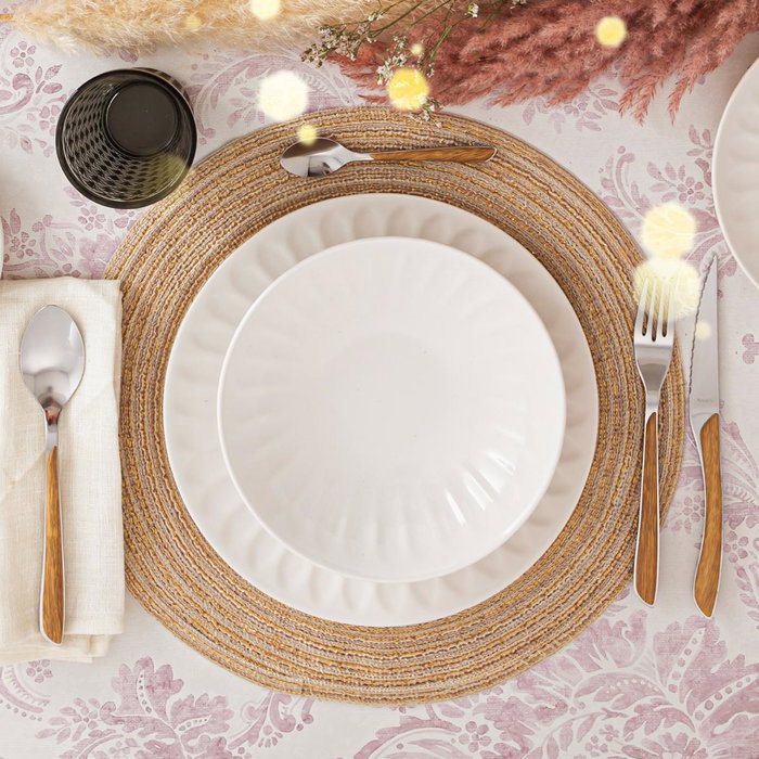 Vajilla Cerámica Romantic Ivory Bidasoa 18 Piezas - 6 Personas Vajilla Cerámica Romantic Ivory Bidasoa 18 Piezas - 6 Personas