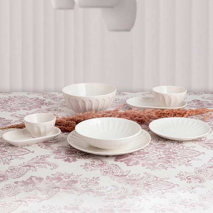 Vajilla Cerámica Romantic Ivory Bidasoa 18 Piezas - 6 Personas Vajilla Cerámica Romantic Ivory Bidasoa 18 Piezas - 6 Personas