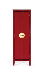 GINER Y COLOMER Armario de 2 Puertas en Madera de Mango Rojo, 180x60x35 cm