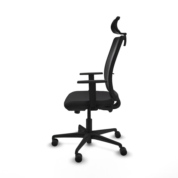 PIQUERAS Y CRESPO Silla de oficina Haches Negra con Mecanismo Sincro/Traslack PIQUERAS Y CRESPO Silla de oficina Haches Negra con Mecanismo Sincro/Traslack