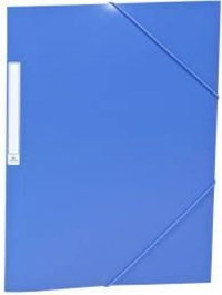 CARCHIVO Pack de 10 Carpetas con Gomas y Solapas Azul Oscuro Folio