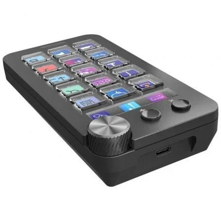 Mars Gaming Control Deck MSD-NEO 15 Teclas LCD Rueda Control Botones Negro para Productividad y Streaming