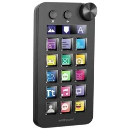 Mars Gaming Control Deck MSD-NEO 15 Teclas LCD Rueda Control Botones Negro para Productividad y Streaming
