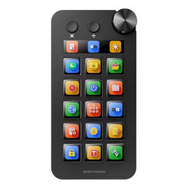 Mars Gaming Control Deck MSD-NEO Negro, 15 Teclas LCD Programables, Pantalla Extendida, Rueda Control, Ideal Streaming y Creación Contenido