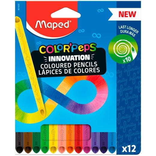 Maped Lápices de Colores Color'Peps Infinity C-Surtidos Estuche 12 Ud Larga Duración Maped Lápices de Colores Color'Peps Infinity C-Surtidos Estuche 12 Ud Larga Duración