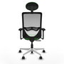 PIQUERAS Y CRESPO Silla de oficina Zulema con mecanismo Sincro, Tela Verde y Malla Blanca