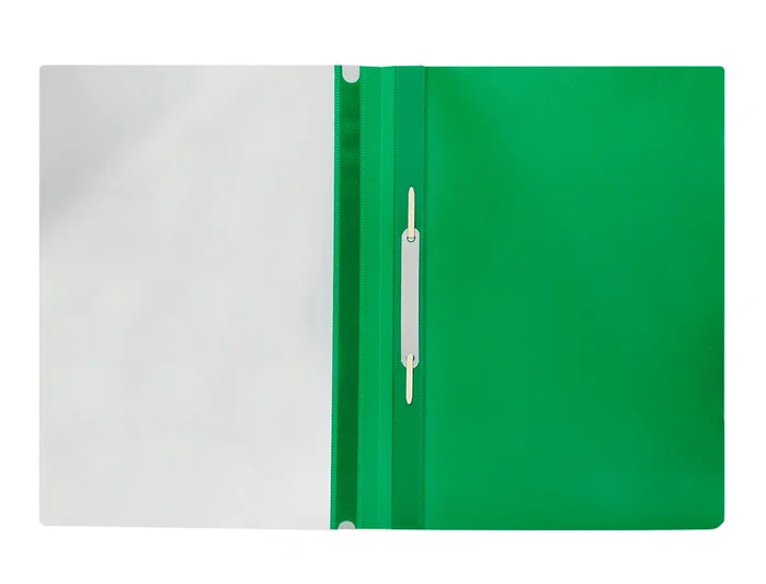 Q-connect Carpeta dossier con fástener plástico verde DIN A4