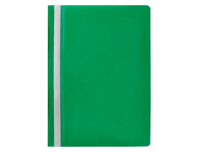 Q-connect Carpeta dossier con fástener plástico verde DIN A4