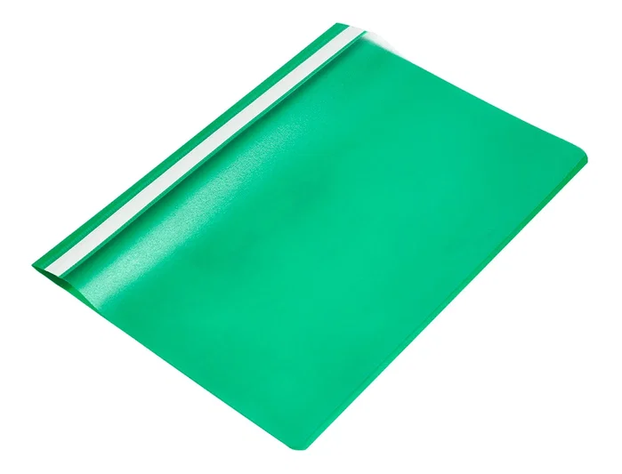 Q-connect Carpeta dossier con fástener plástico verde DIN A4