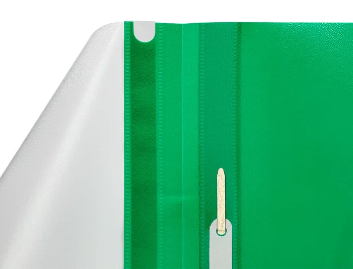 Q-connect Carpeta dossier con fástener plástico verde DIN A4