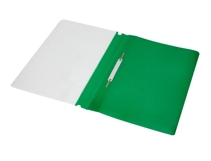 Q-connect Carpeta dossier con fástener plástico verde DIN A4