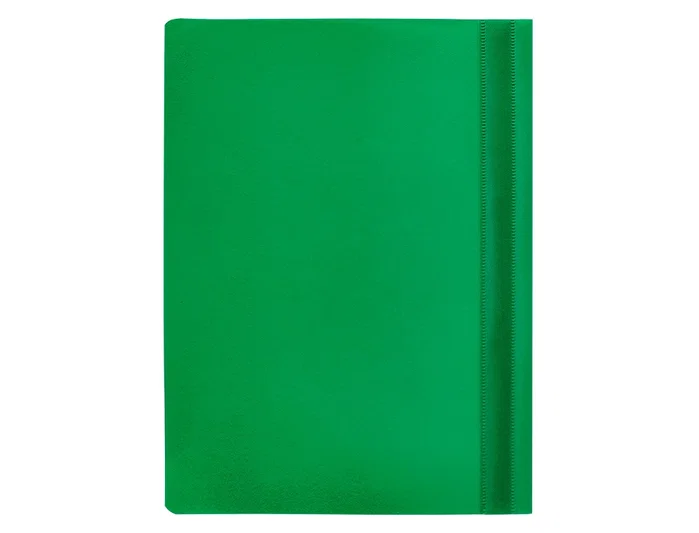 Q-connect Carpeta dossier con fástener plástico verde DIN A4