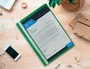 Q-connect Carpeta dossier con fástener plástico verde DIN A4