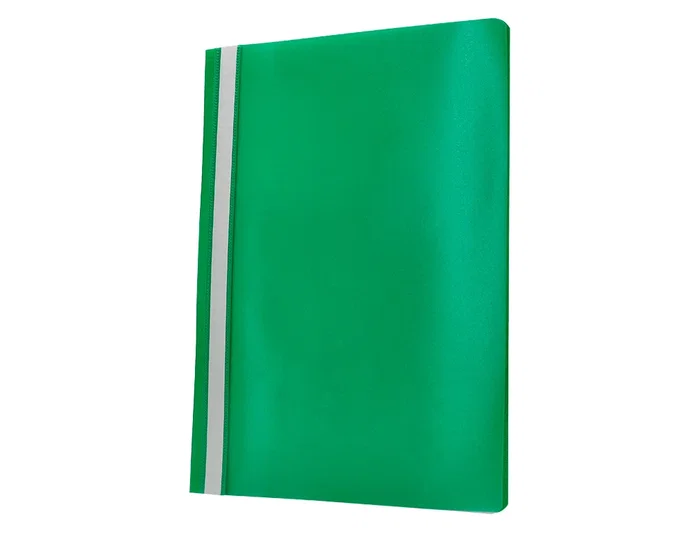 Q-connect Carpeta dossier con fástener plástico verde DIN A4