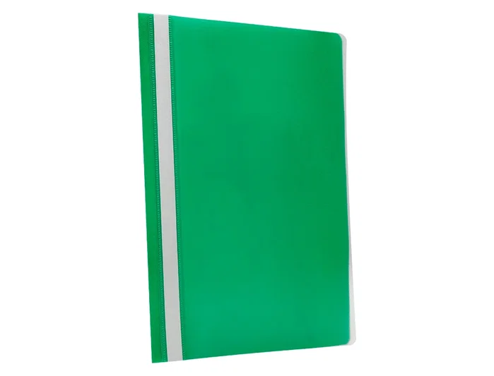 Q-connect Carpeta dossier con fástener plástico verde DIN A4