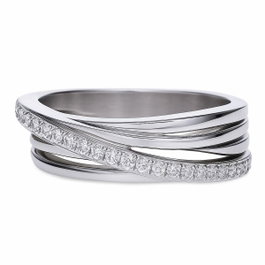 Diamonfire Anillo de Plata con Circonita y Aros Talla 16,5