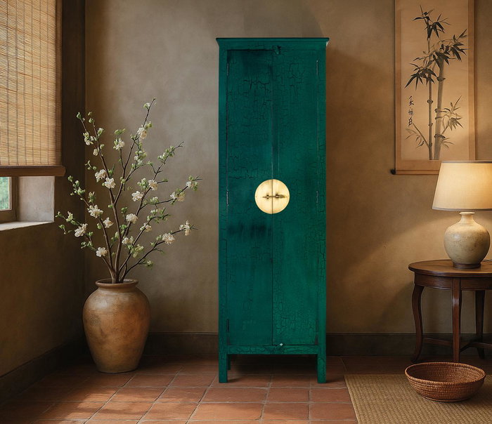 GINER Y COLOMER Armario de 2 puertas en madera de mango Verde