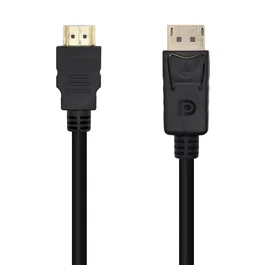 Aisens Cable Conversor DisplayPort a HDMI, DP/M a HDMI/M, 1,0m, Negro