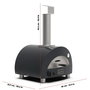 Alfa Forni Linea Moderno Horno de Pizza Portátil Gris Ardesia