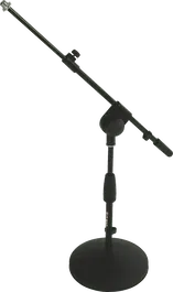 QUIKLOK Soporte Micrófono Recto 400 Performer Base Redonda Altura Regulable Suelo Acero Negro Plegable 380-580mm