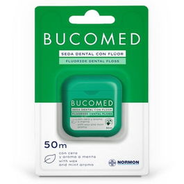 BUCOMED Hilo Dental Con Fluor, Sabor Menta