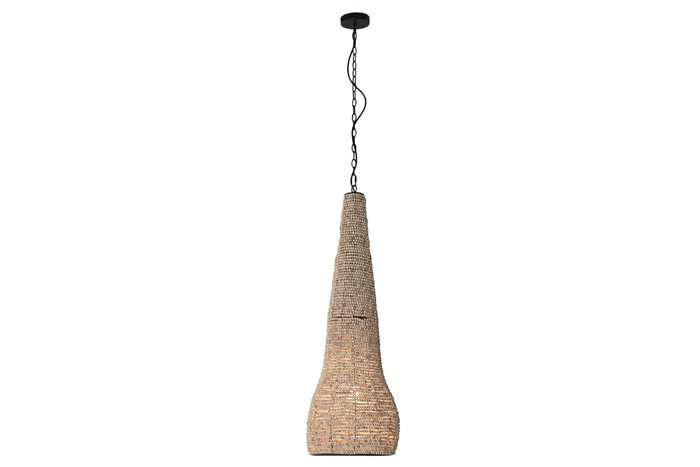 DKD Home Decor Lámpara de Techo de Madera y Metal con Bolas Natural