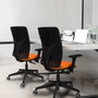 PIQUERAS Y CRESPO Silla de oficina Motilla con mecanismo Sincro/Traslack, Negro