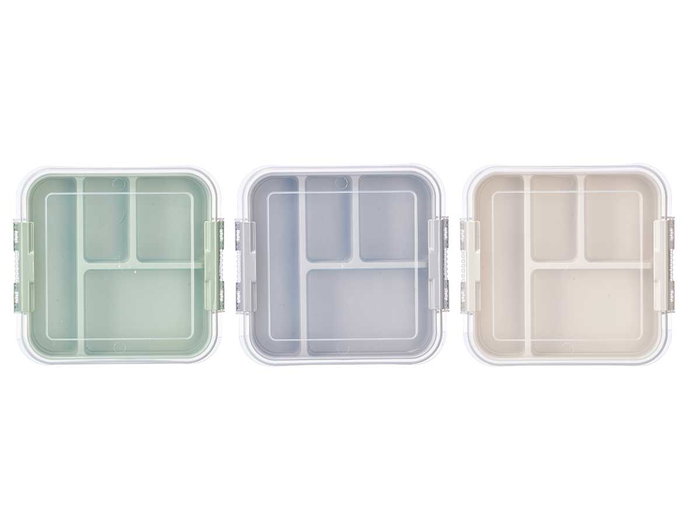Kipit Caja Multiuso Surtidos Color Beige Gris Verde 26x24.2x11 cm (Set de 12)