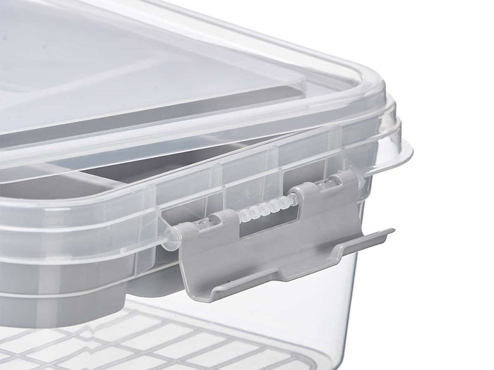 Kipit Caja Multiuso Surtidos Color Beige Gris Verde 26x24.2x11 cm (Set de 12)