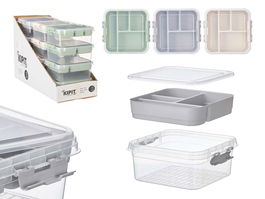 Kipit Caja Multiuso Surtidos Color Beige Gris Verde 26x24.2x11 cm (Set de 12)