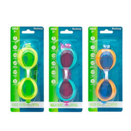 Bestway Gafas de Natación Infantil con Correa de Silicona, Color Surtido
