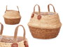 Giftdecor Cesto Plegable Asas Esparto Mixto 42x42x38 cm (Set de 6)