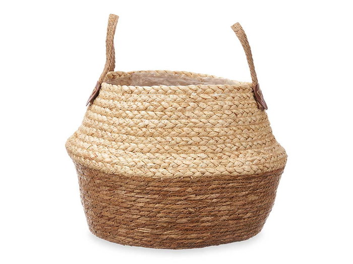 Giftdecor Cesto Plegable Asas Esparto Mixto 42x42x38 cm (Set de 6)