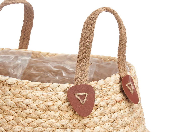 Giftdecor Cesto Plegable Asas Esparto Mixto 42x42x38 cm (Set de 6)