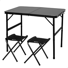 AKTIVE Mesa Plegable de Aluminio 90x60x7 cm