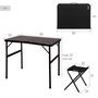 AKTIVE Mesa Plegable de Aluminio 90x60x7 cm