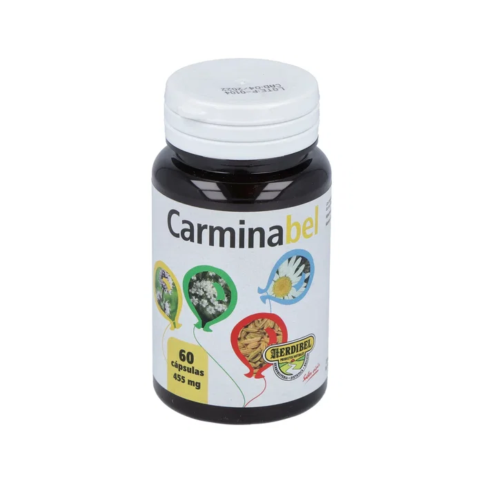Herdibel Carminabel 60 Cápsulas - Complemento Alimenticio Carminativo con Carbón Vegetal, Hinojo, Anís y Menta Herdibel Carminabel 60 Cápsulas - Complemento Alimenticio Carminativo con Carbón Vegetal, Hinojo, Anís y Menta