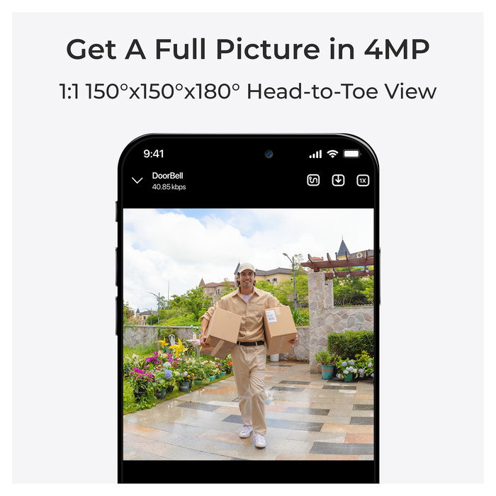 Reolink D340B Türklingel + Hub 1 Timbre Interior Blanco Inalámbrico y Alámbrico 4 MP MicroSD 512 GB