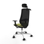 PIQUERAS Y CRESPO Silla de oficina Mardos con mecanismo Sincro/Traslack Verde oliva/Negro