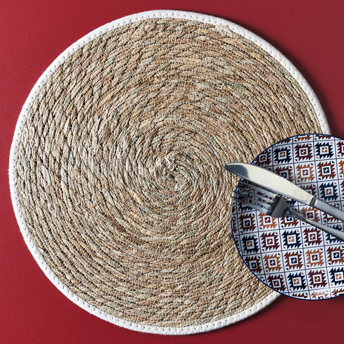 Home Deco Factory Individual Trenzado Mirage Diámetro 38 cm Color Terracota