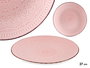 Vessia Plato Llano Relieve Rosa 27 cm Gres Apto para Lavavajillas y Microondas (Set de 24)