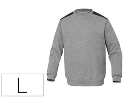 Deltaplus Sudadera Oline Sweat con Refuerzo en Espalda y Codos Gris Talla L