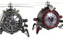 DKD Home Decor Reloj de Sobremesa Helicop Hierro y Cristal