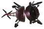 DKD Home Decor Reloj de Sobremesa Helicop Hierro y Cristal