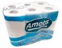 Amoos Papel Higienico 2 Capas 100 mm Diametro x 87 mm Alto Paquete 12 Rollos