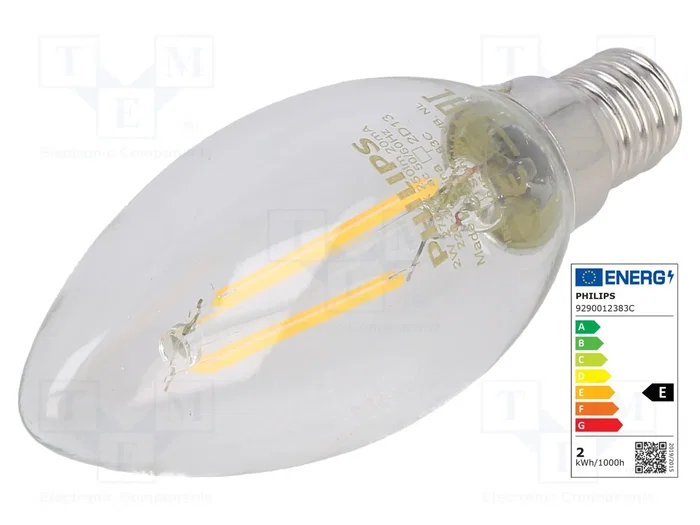 PHILIPS Lámpara LED E14 Blanco Cálido 2W 250lm PHILIPS Lámpara LED E14 Blanco Cálido 2W 250lm